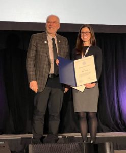 Julie Demuth receiving Lecturer award